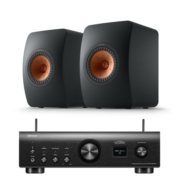 Denon PMA-900HNE Integrated Network Amplifier with KEF LS50 Meta Bookshelf Speakers main product photo
