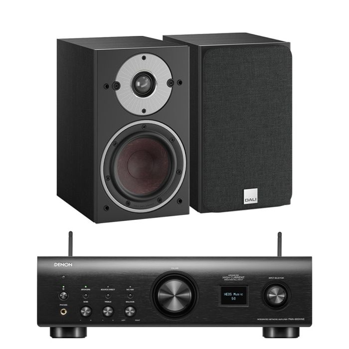 Denon PMA-900HNE Integrated Network Amplifier with Dali Oberon 1 Bookshelf Speakers main product photo