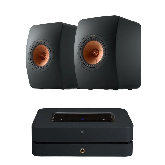 Bluesound POWERNODE N331 (2025) Multi-Room Music Streaming Amplifier with KEF LS50 Meta Bookshelf Speakers main product photo