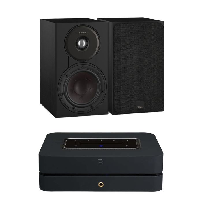 Bluesound POWERNODE N331 (2025) Multi-Room Music Streaming Amplifier with Dali SONIK 1 Bookshelf Speakers main product photo