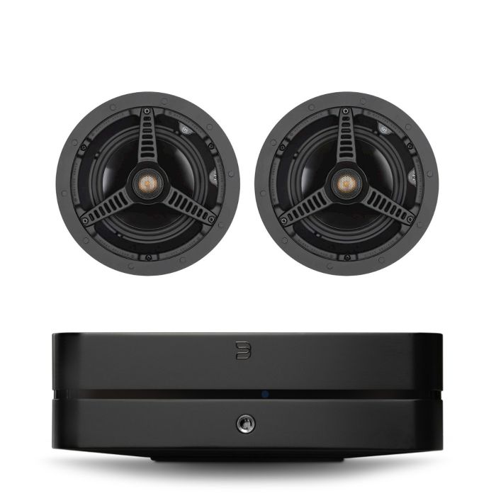 Bluesound POWERNODE N331 (2025) Multi-Room Music Streaming Amplifier with Monitor Audio C165 In-Ceiling Speakers main product photo