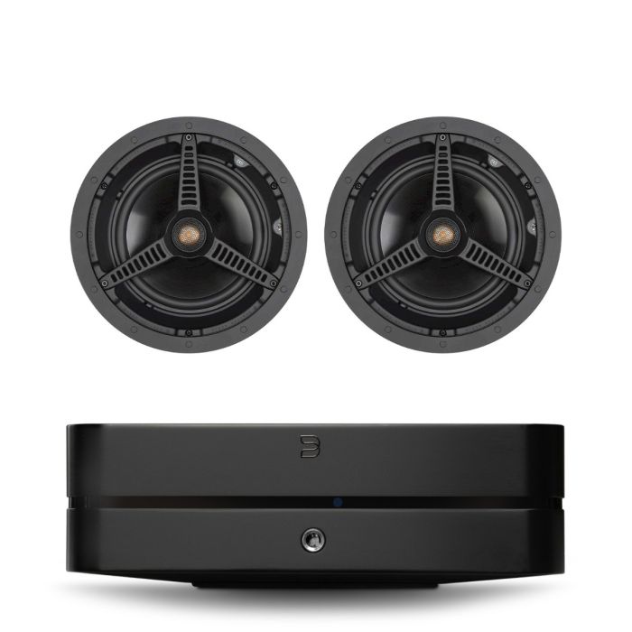 Bluesound POWERNODE N331 (2025) Multi-Room Music Streaming Amplifier with Monitor Audio C180 In-Ceiling Speakers main product photo