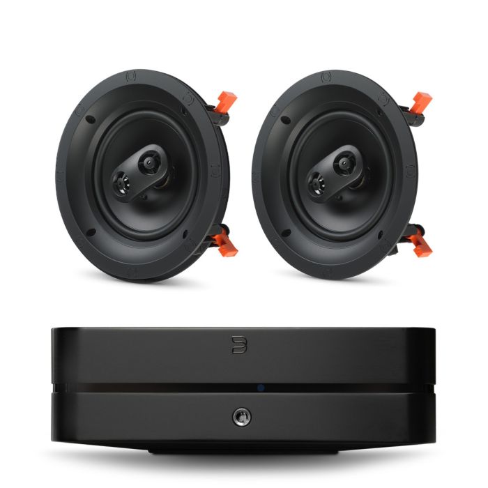 Bluesound POWERNODE N331 (2025) Multi-Room Music Streaming Amplifier with JBL B-8IC In-Ceiling Speakers main product photo