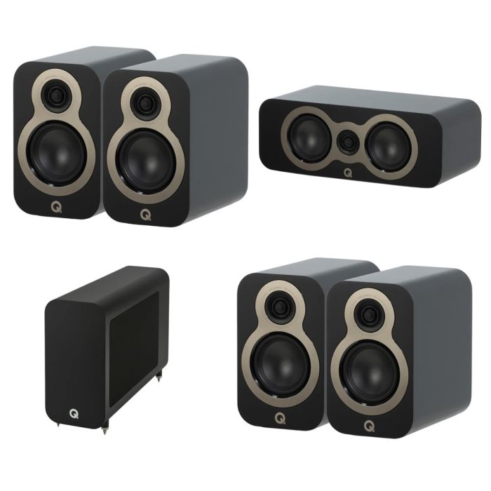 Q Acoustics 3010c 5.1 Speaker Package - Black main product photo