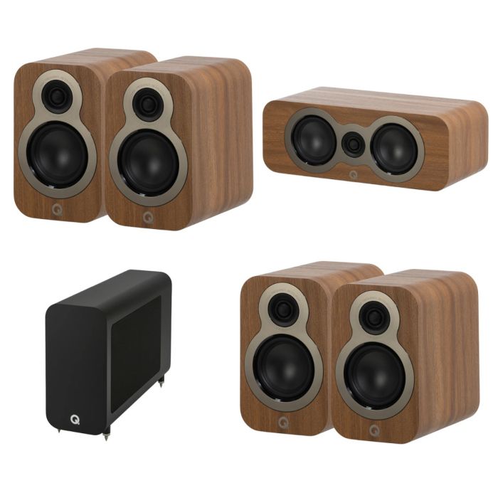 Q Acoustics 3010c 5.1 Speaker Package - Oak main product photo
