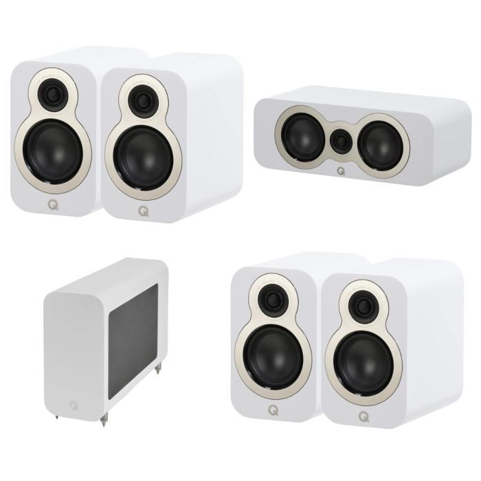 Q Acoustics 3010c 5.1 Speaker Package - White main product photo