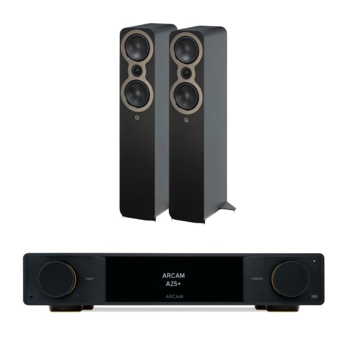 Arcam A25+ Integrated Amplifier with Q Acoustics 3050c Floorstanding Speakers main product photo
