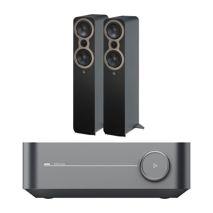 WiiM Amp Integrated Streaming Amplifier with Q Acoustics 3050c Floorstanding Speakers main product photo