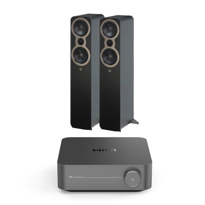 WiiM Amp Pro Streaming Amplifier with Q Acoustics 3050c Floorstanding Speakers main product photo