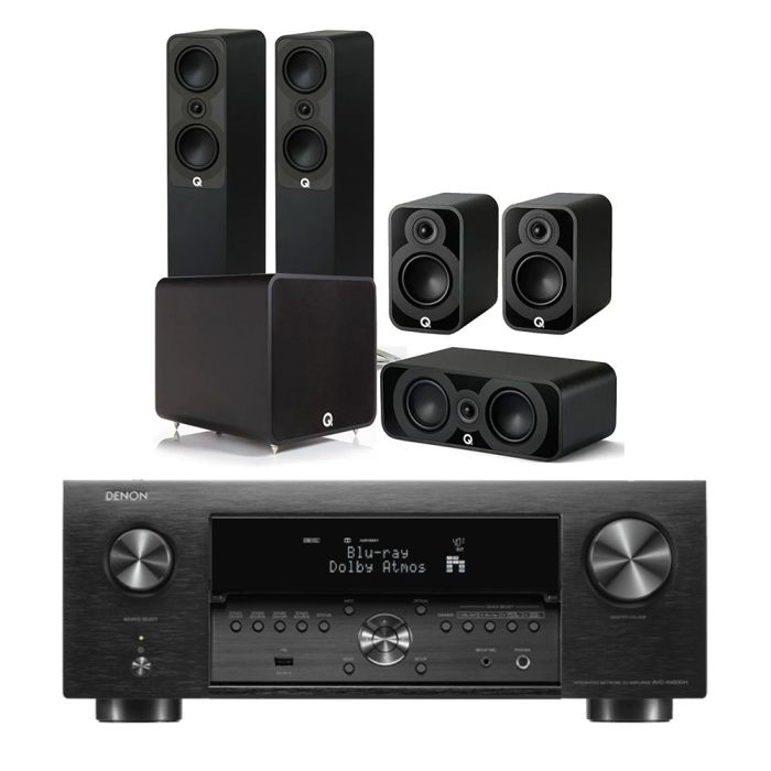 Denon AVC-X4800H 9.4 Ch. 200W 8K AV Amplifier with HEOS Built-in with Q Acoustics Q 5040 5.1 Home Cinema Pack main product photo