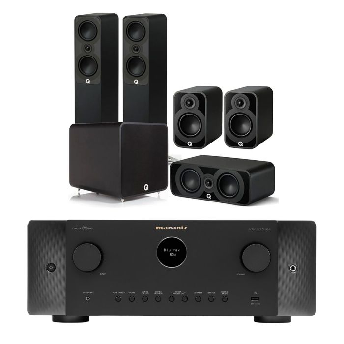 Marantz CINEMA 60 DAB 7.2 Channel AV Receiver with Q Acoustics Q 5040 5.1 Home Cinema Pack main product photo