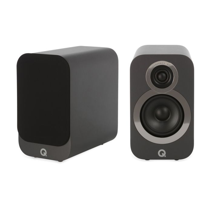 Q Acoustics 3010i Bookshelf Speakers - Graphite Grey main product photo