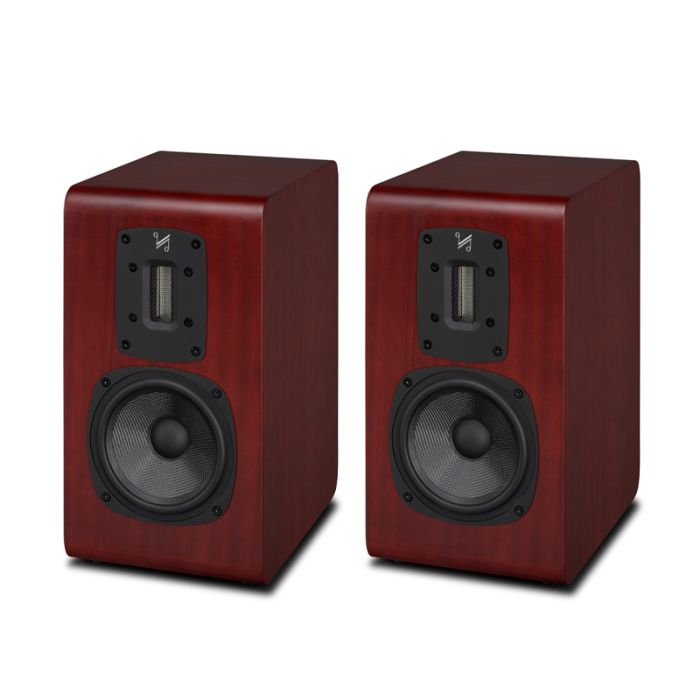QUAD S-2 Ribbon Bookshelf Speakers - Mahogany main product photo