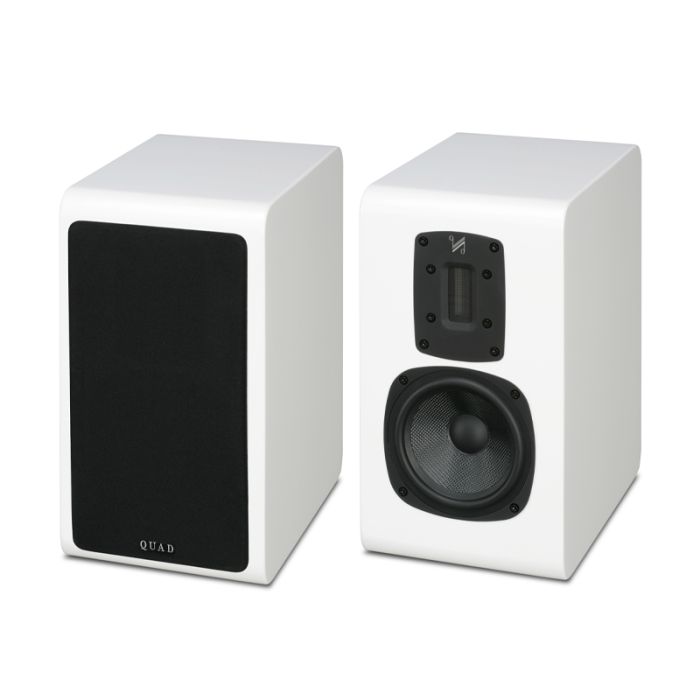 QUAD S-2 Ribbon Bookshelf Speakers - Piano White main product photo