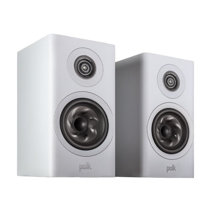Polk Audio Reserve R100 Bookshelf Speakers - White main product photo
