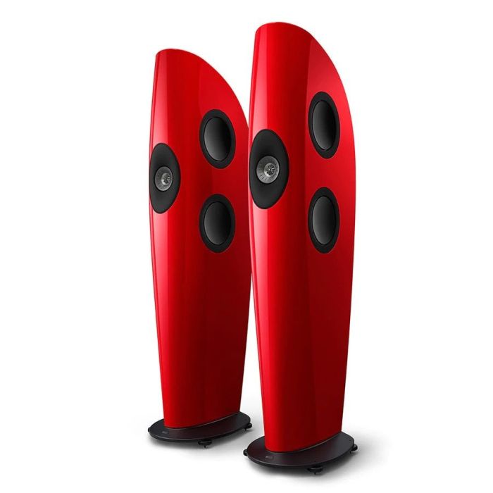 KEF Blade One Meta Floorstanding Speakers - Racing Red / Grey main product photo