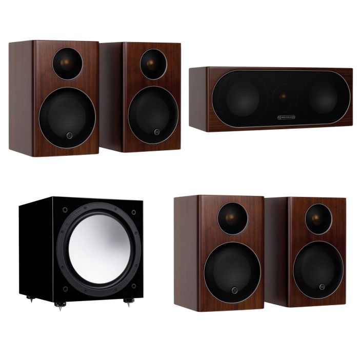 Monitor Audio Radius 90 5.1 AV Speaker Package - Walnut Veneer main product photo