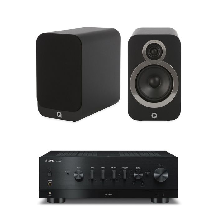Yamaha R-N800A Network Receiver with Q Acoustics 3020i Bookshelf Speakers main product photo
