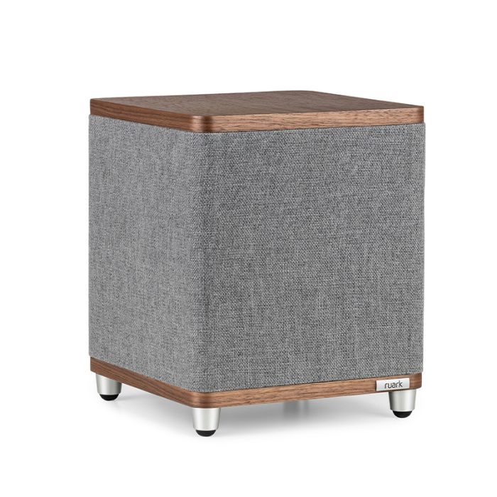 Ruark Audio RS1 Subwoofer - Lead Grey Cabinet Cloth with Rich Walnut Panels main product photo