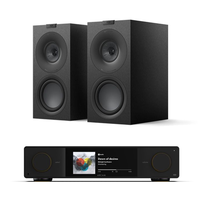 Arcam Radia SA35 Streaming Integrated Amplifier with KEF Q Concerto META Bookshelf Speakers main product photo