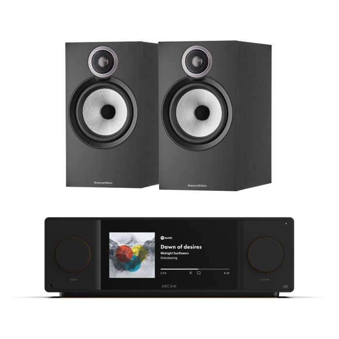 Arcam Radia SA45 Streaming Amplifier with Bowers & Wilkins 606 S3 Bookshelf Speakers main product photo