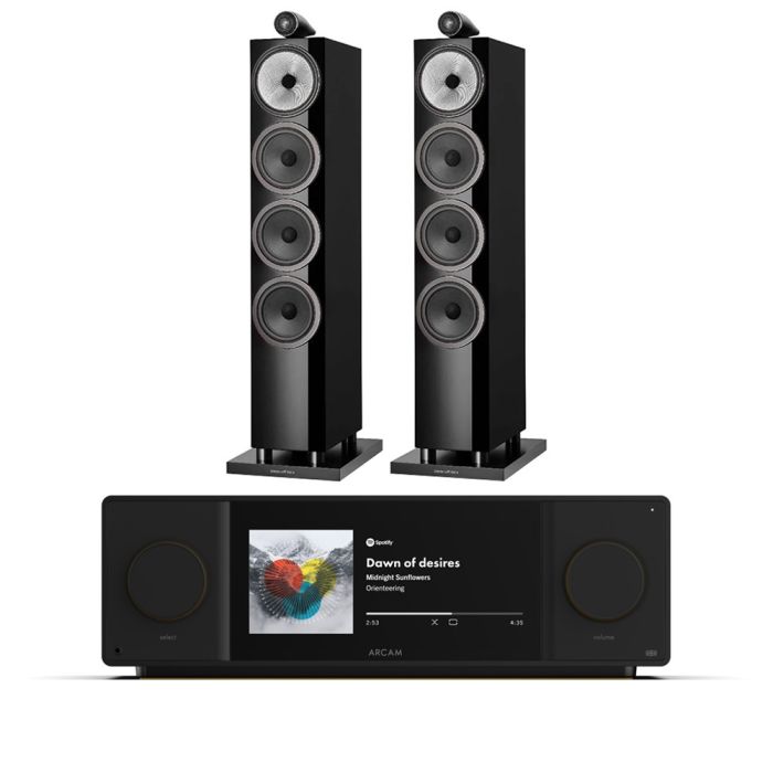Arcam Radia SA45 Streaming Amplifier with Bowers & Wilkins 702 S3 Floorstanding Speakers main product photo