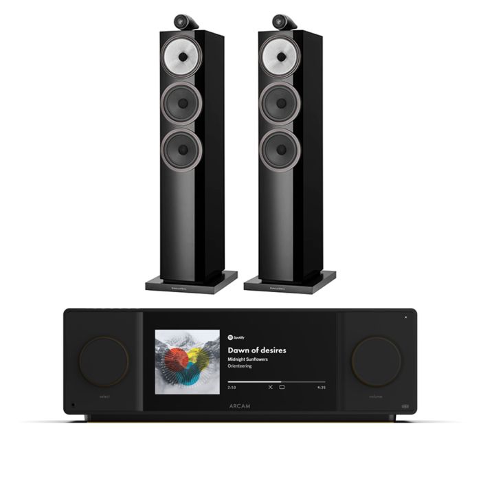 Arcam Radia SA45 Streaming Amplifier with Bowers & Wilkins 703 S3 Floorstanding Speakers main product photo