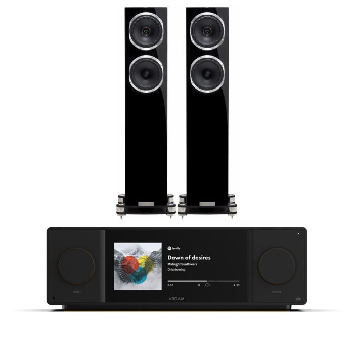 Arcam Radia SA45 Streaming Amplifier with Fyne Audio F501SP Floorstanding Speakers main product photo