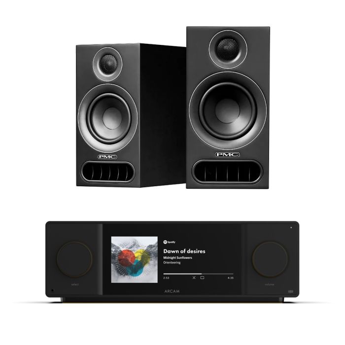 Arcam Radia SA45 Streaming Amplifier with PMC prodigy1 Bookshelf Speakers main product photo