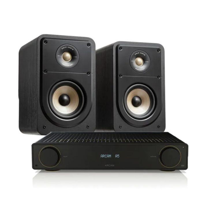 Arcam Radia A5 Integrated Amplifier with Polk Signature Elite ES15 Bookshelf Speakers main product photo