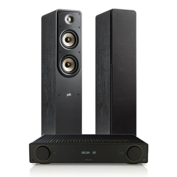 Arcam Radia A5 Integrated Amplifier with Polk Signature Elite ES50 Floorstanding Speakers main product photo
