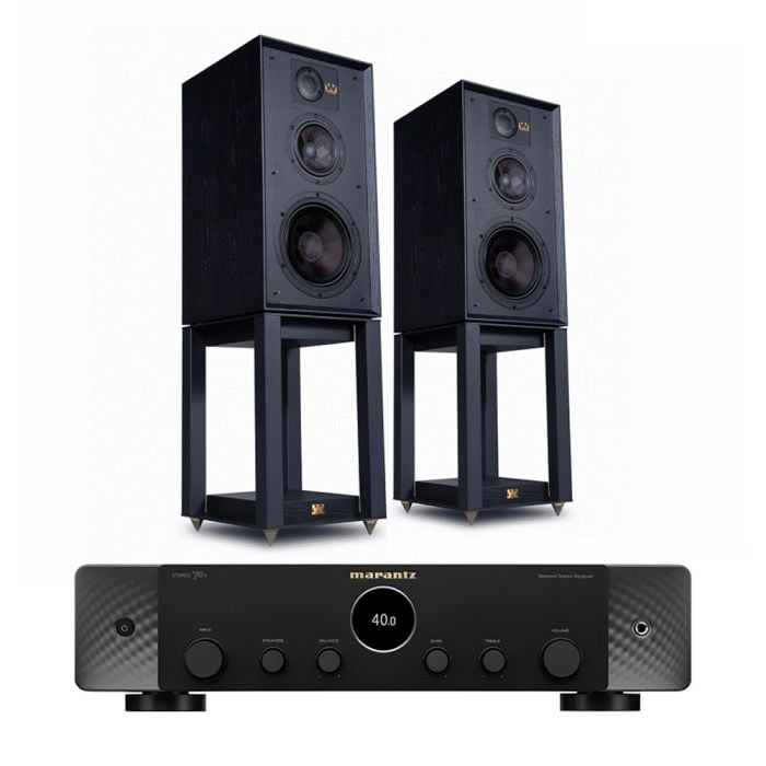 Marantz Stereo 70s Stereo Receiver with Wharfedale Linton Heritage Standmount Speakers with Matching Stands main product photo