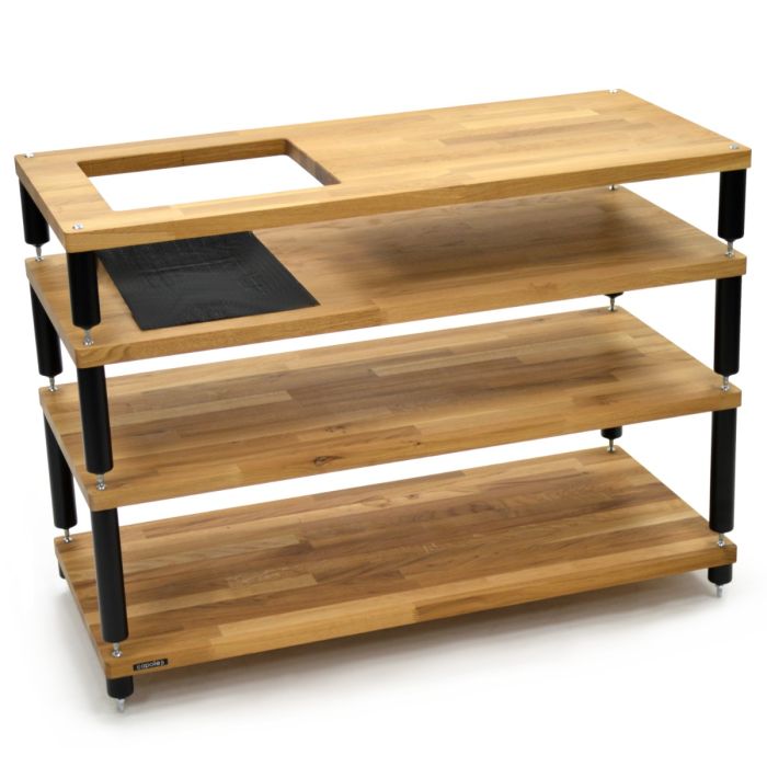 Atacama Apollo Storm 10 with Vinyl Storage Four Tier Rack - Natural Oak / Black main product photo