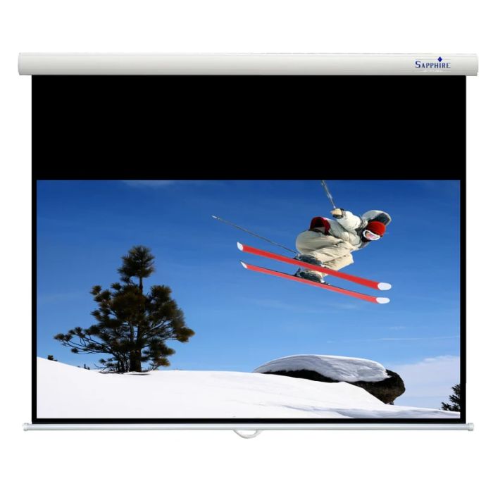 Sapphire 106" SWS240WSF-ASR2 16:9 Manual Slow Retraction Projector Screen main product photo