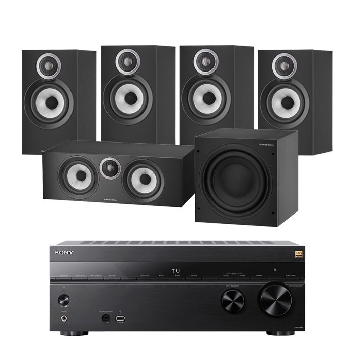 Sony TA-AN1000 AV Receiver with Bowers & Wilkins 607 S3 5.1 Home Cinema Speaker Package (607 S3 Rears) main product photo