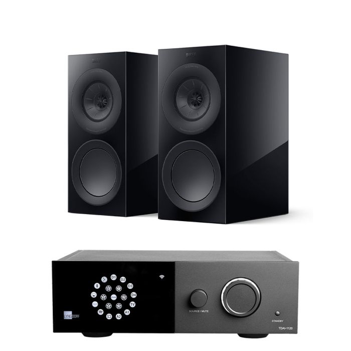Lyngdorf TDAI-1120 2-Channel Streaming Amplifier with KEF R3 Meta Bookshelf Speakers main product photo