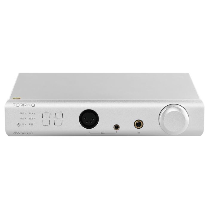 Topping A90 Discrete Balanced Headphone Amplifier - Silver main product photo