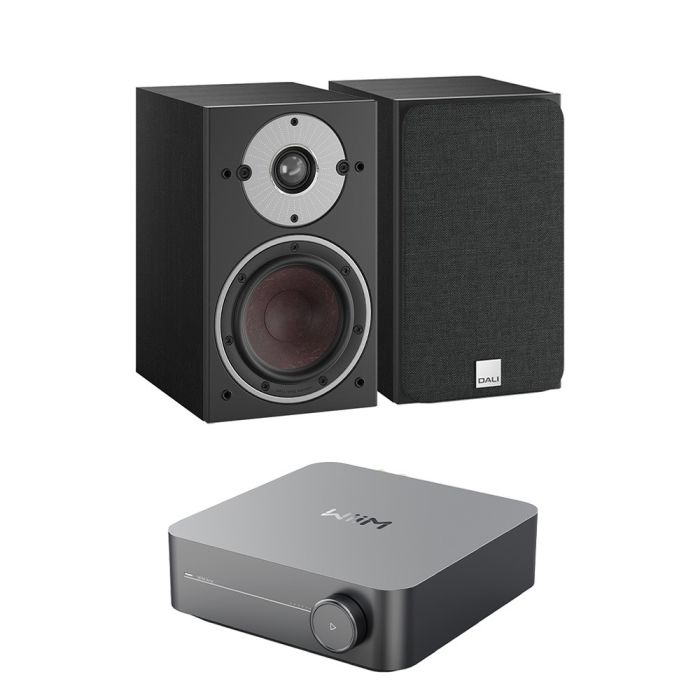WiiM Stereo Amplifier with Dali Oberon 1 Bookshelf Speakers main product photo