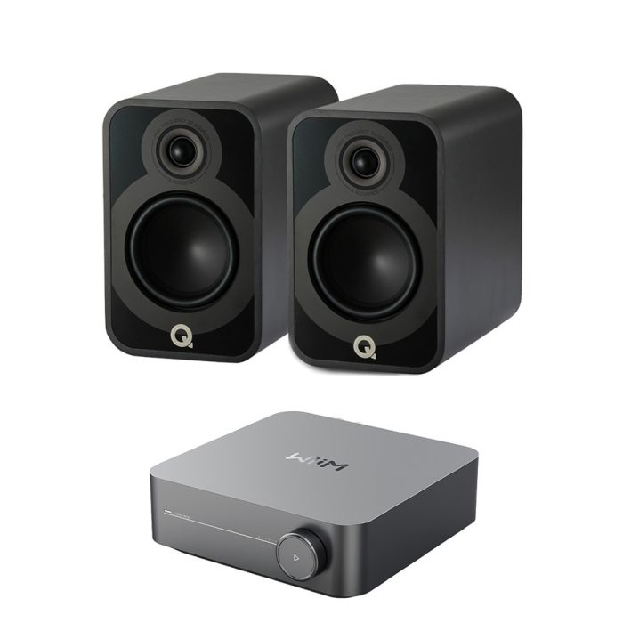 WiiM Stereo Amplifier with Q Acoustics 5020 Bookshelf Speakers main product photo
