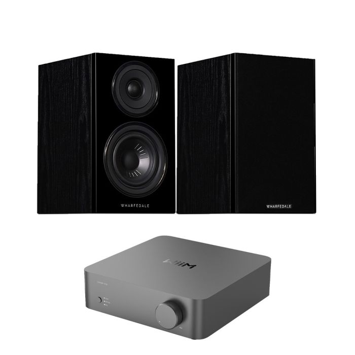 WiiM Vibelink Amp with Wharfedale Diamond 12.1 Bookshelf Speakers main product photo