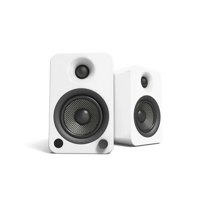 Kanto YU4 Powered Bookshelf Speakers - Matte White main product photo