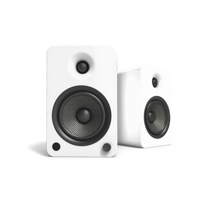 Kanto YU6 Powered Bookshelf Speakers - Matte White main product photo