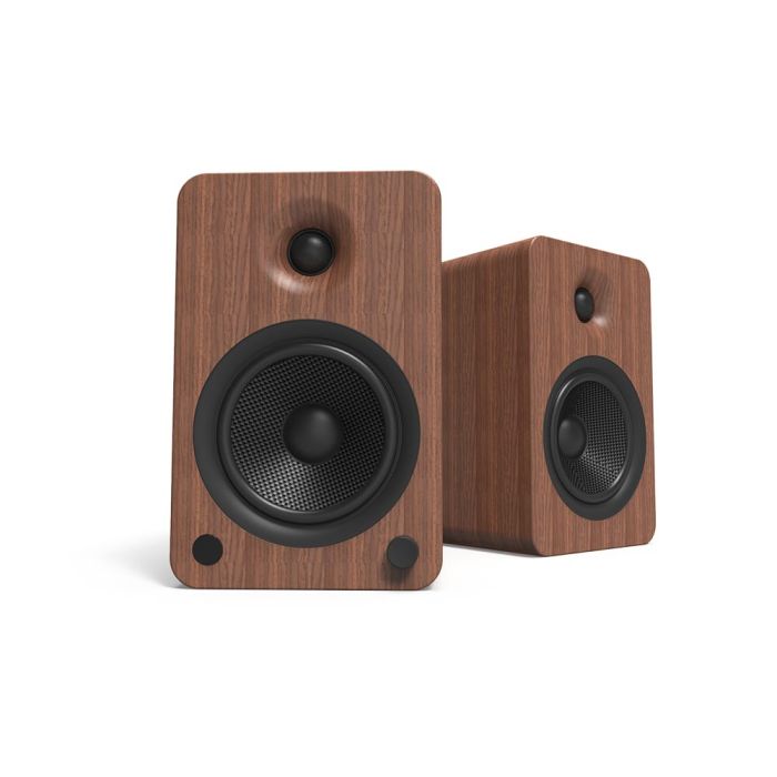 Kanto YU6 Powered Bookshelf Speakers - Walnut main product photo