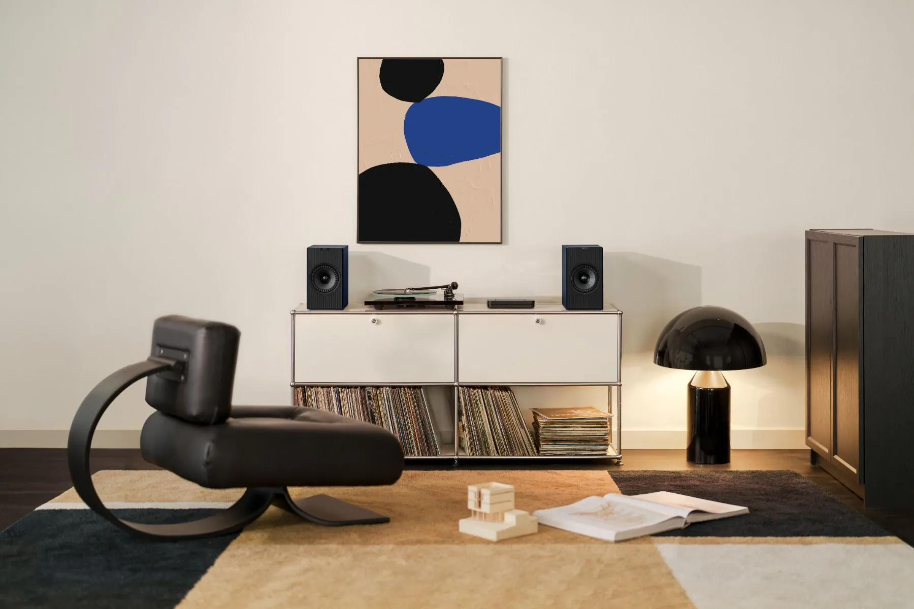 KEF Coda W Wireless Bookshelf Speaker System - Midnight Blue