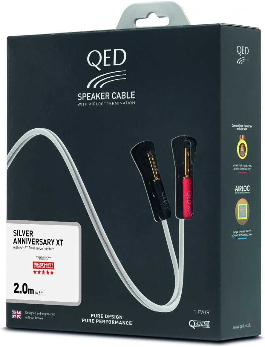 QED Reference Silver Anniversary XT Speaker Cable - 2m Pair (QE1430)