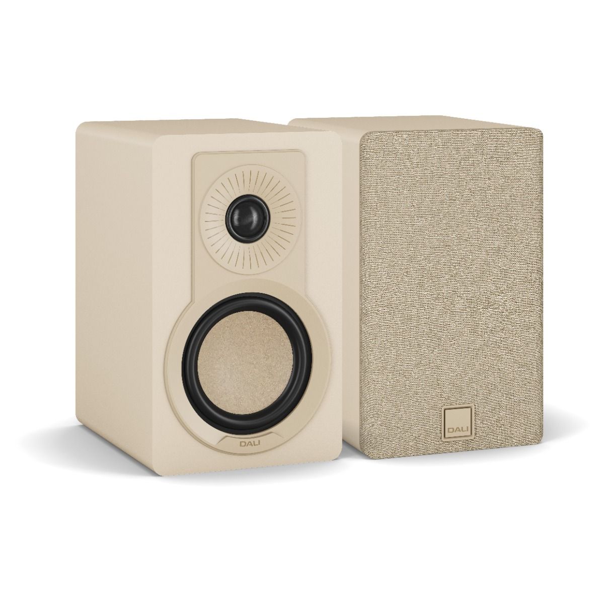Dali KUPID Bookshelf Speakers - Caramel White