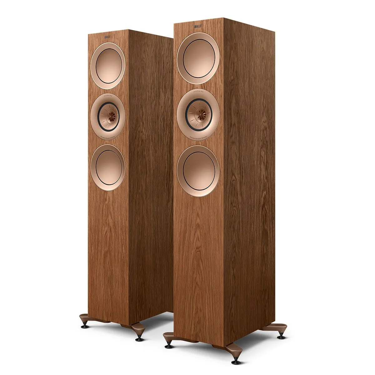 Напольные колонки KEF R7 Meta - Ореховый цвет