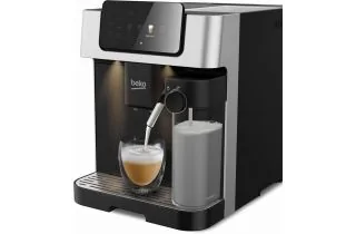 Beko CEG7304X CaffeoExperto Bean To Cup Coffee Machine with Integrated Milk Jug - Black/Silver