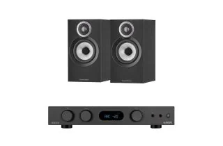 Audiolab 6000A MKII Integrated Amplifier with Bowers & Wilkins 607 S3 Standmount Speakers
