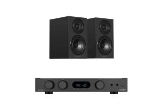 Audiolab 6000A MKII Integrated Amplifier with Wharfedale Diamond 12.1i Bookshelf Speakers